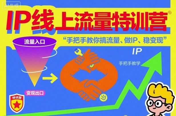 IP流量特训营：手把手教你搞流量+做IP+稳变现（从0到1实战系统课）