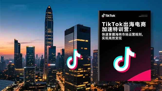 TikTok出海电商特训营：创业者/运营人3天掌握海外运营规则，从0到1高效变现秘籍