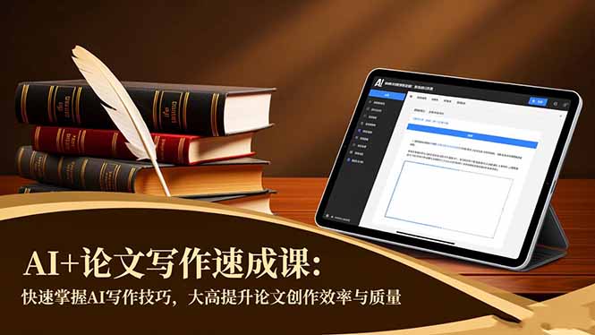 AI论文写作速成课：3天掌握核心技巧，效率翻倍+质量提升，告别写论文卡壳！