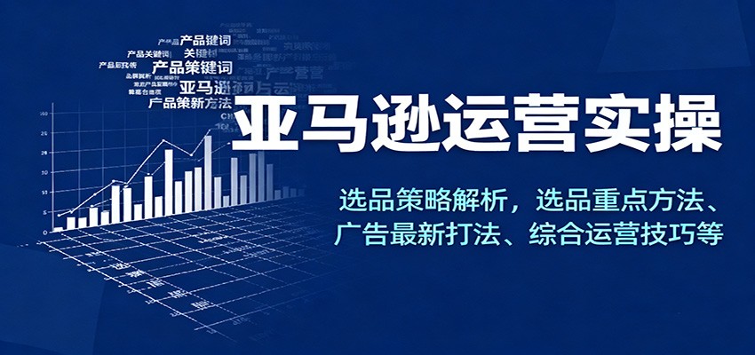 亚马逊运营实操指南：选品策略解析+重点方法+广告最新打法+综合运营技巧全攻略