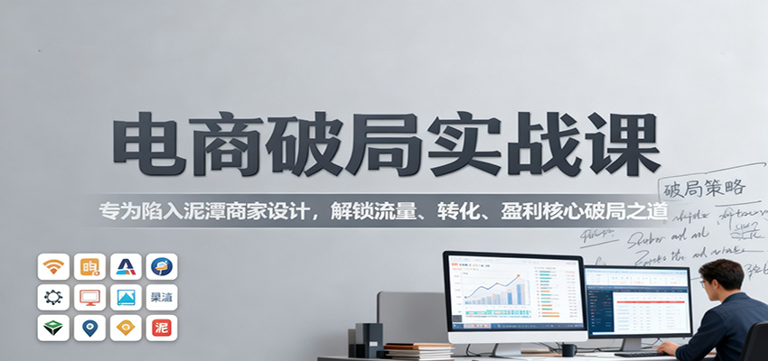 电商破局实战课：困境商家流量转化盈利核心方法