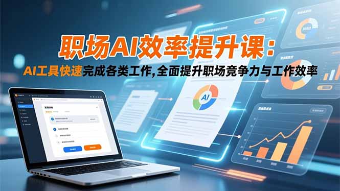 职场AI效率提升课：AI工具高效搞定各类工作，竞争力+效率双提升