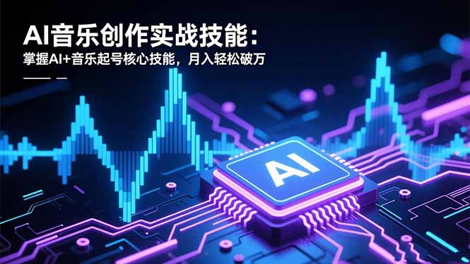 AI音乐创作实战指南：从0到1掌握起号技能，新手月入轻松破万