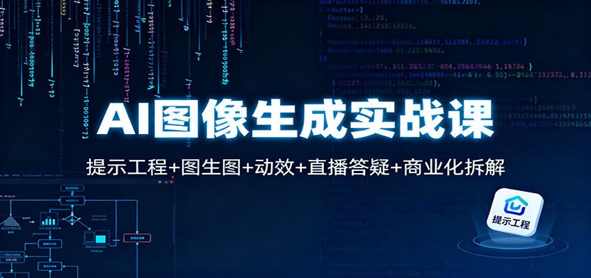 AI图像生成实战课：提示工程+图生图+动效+直播答疑+商业化拆解全攻略