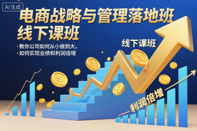 电商SOE战略落地班线下课：从小企业到规模增长，业绩利润倍增实战指南【录音】