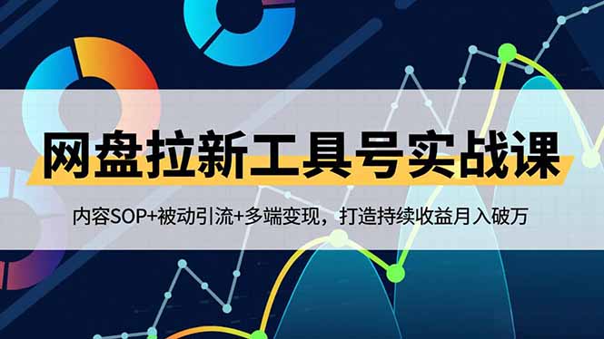 【网盘拉新工具号实战课】内容SOP+被动引流+多端变现，打造持续收益月入破万