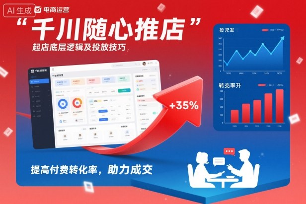 千川随心推起店：底层逻辑+投放技巧，提升付费转化率助力成交