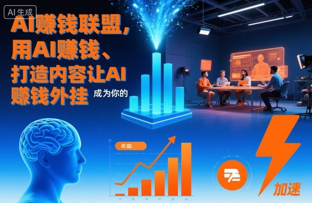 AI赚钱联盟：用AI打造内容+变现技巧，让AI成为你的赚钱外挂