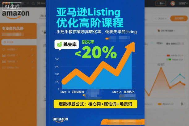 亚马逊Listing优化高阶课程：手把手实战教学，策划高转化率、低跳失率Listing