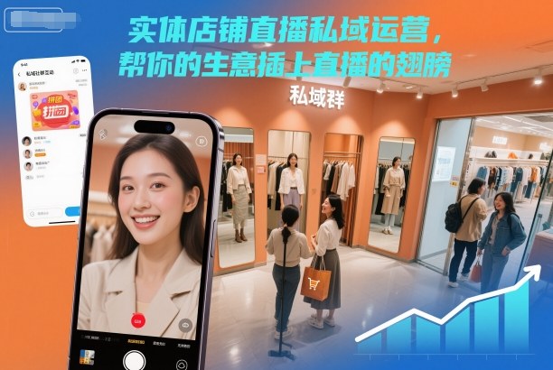 实体店铺直播私域运营指南：借直播翅膀，撬动私域增长新引擎