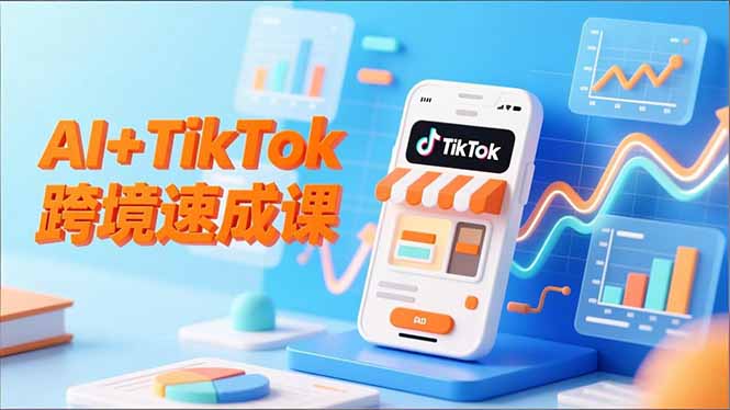 AI+TikTok跨境运营速成课：智能翻译+店铺定位+流程拆解，7天上架高效运营指南