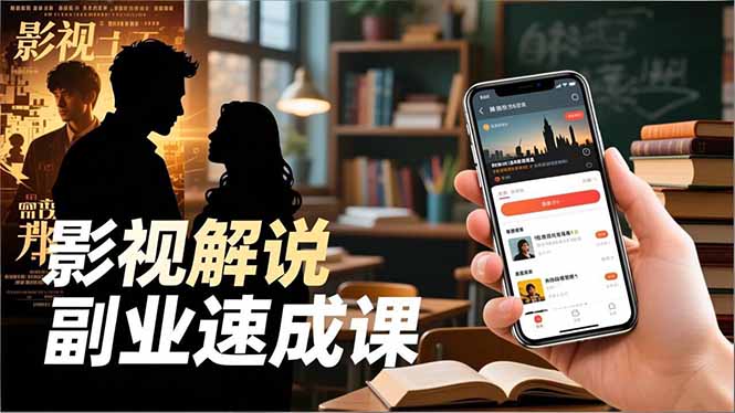 新手Tk影视解说副业速成课：软件安装+全流程实操+爆款预设，两周快速变现攻略