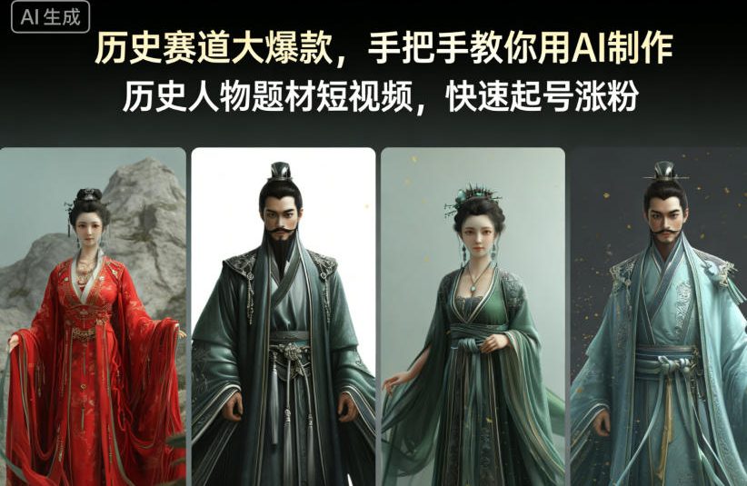 历史赛道爆款密码：手把手教你AI制作历史人物短视频，快速起号涨粉秘籍