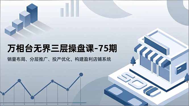 万相台无界三层操盘课75期：销量布局+分层推广+投产优化，构建盈利店铺系统