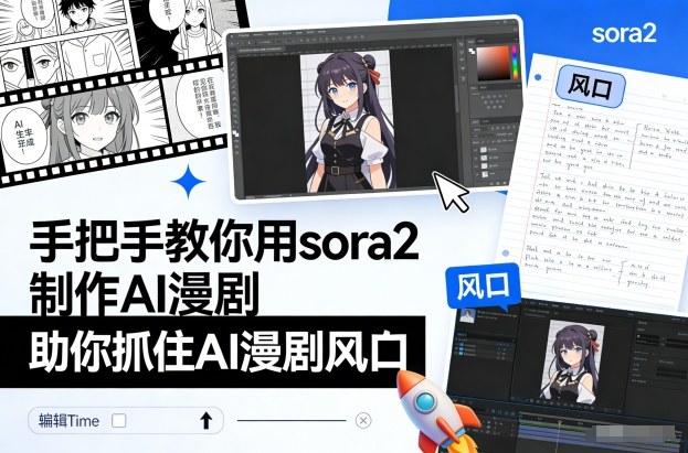 零基础！Sora2 AI漫剧制作手把手教程：抓住风口红利，轻松入局创作