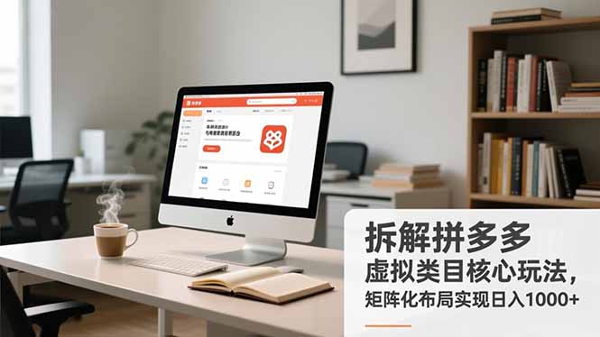 拼多多虚拟类目矩阵化布局核心玩法拆解：日入1000+实操指南
