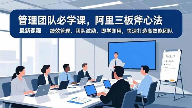 管理团队必学：阿里三板斧心法+绩效管理+团队激励，即学即用打造高效能团队