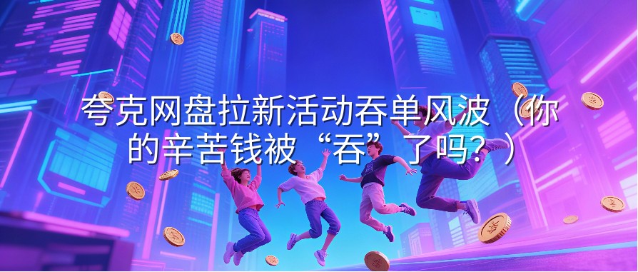 夸克网盘拉新活动吞单风波（你的辛苦钱被“吞”了吗？）