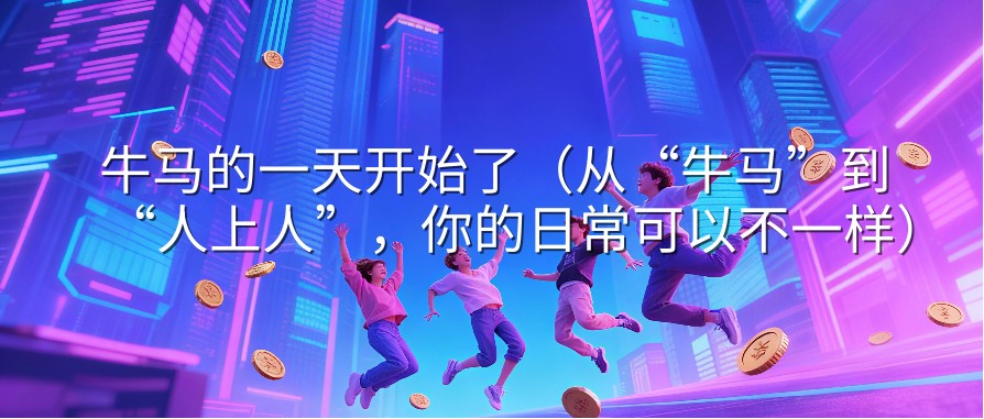 牛马的一天开始了（从“牛马”到“人上人”，你的日常可以不一样）