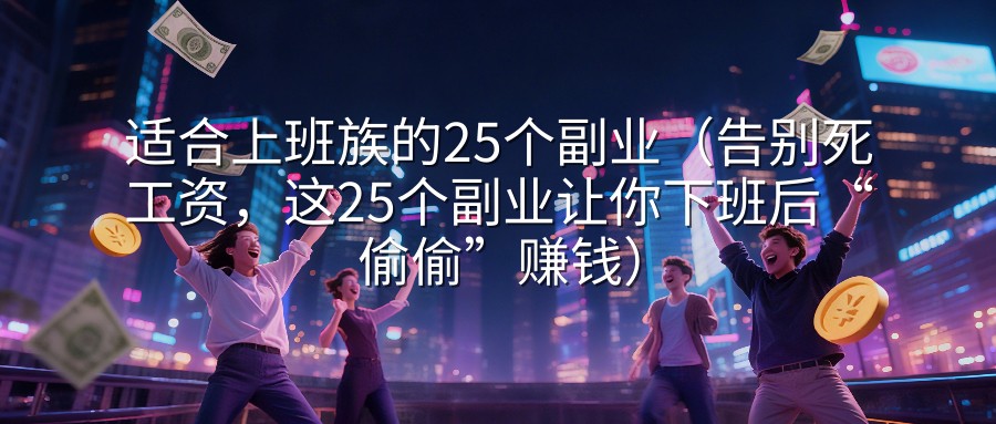 适合上班族的25个副业（告别死工资，这25个副业让你下班后“偷偷”赚钱）