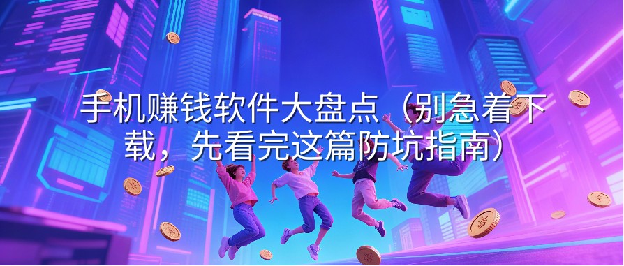 手机赚钱软件大盘点（别急着下载，先看完这篇防坑指南）