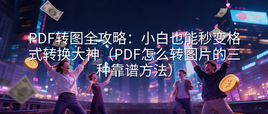 PDF转图全攻略：小白也能秒变格式转换大神（PDF怎么转图片的三种靠谱方法）