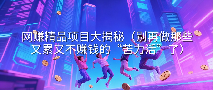 网赚精品项目大揭秘（别再做那些又累又不赚钱的“苦力活”了）