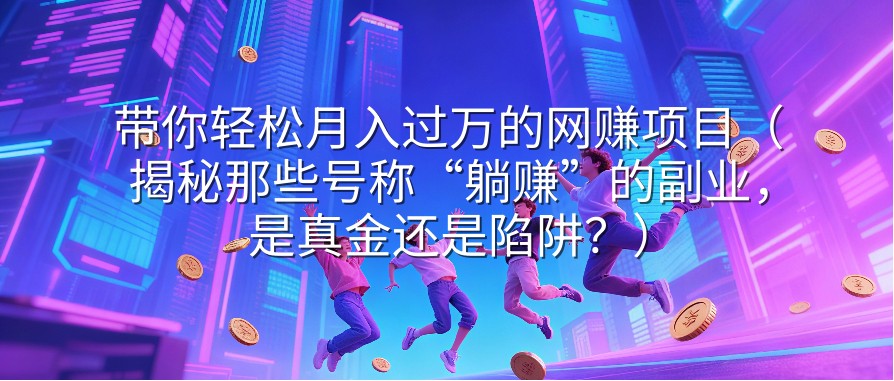 带你轻松月入过万的网赚项目（揭秘那些号称“躺赚”的副业，是真金还是陷阱？）