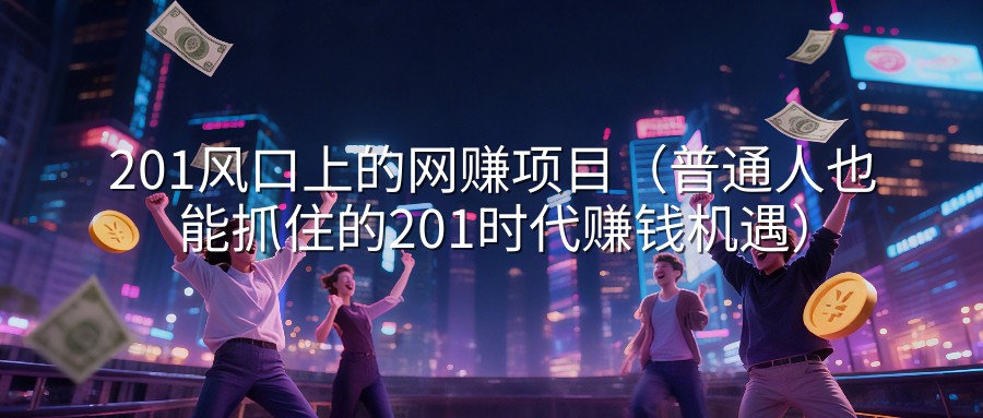 201风口上的网赚项目（普通人也能抓住的201时代赚钱机遇）