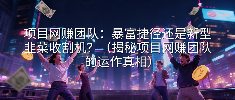 项目网赚团队：暴富捷径还是新型韭菜收割机？（揭秘项目网赚团队的运作真相）
