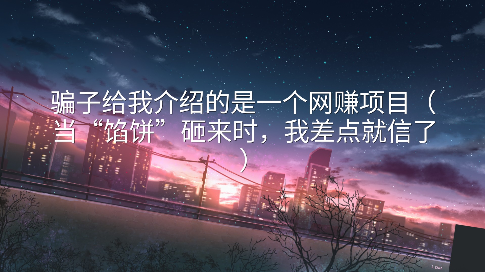 骗子给我介绍的是一个网赚项目（当“馅饼”砸来时，我差点就信了）