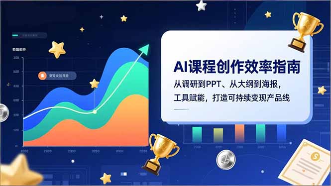 AI课程创作效率全指南：调研→大纲→PPT→海报，AI工具赋能，打造可持续变现产品线