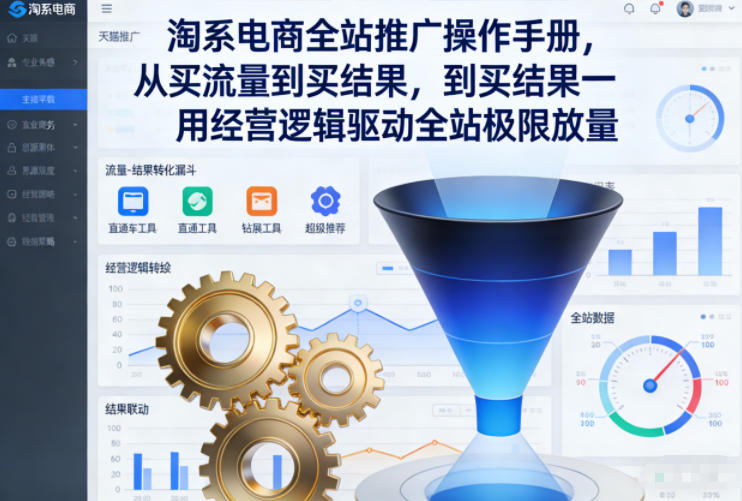 淘系电商全站推广操作手册：从买流量到买结果，用经营逻辑驱动全站极限放量