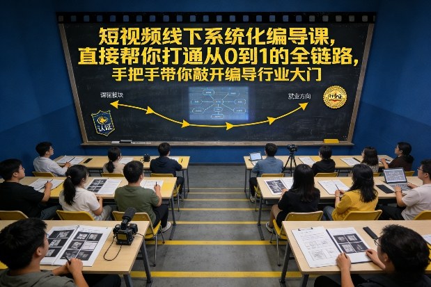 【小白必学】短视频线下编导课：系统化打通从0到1全链路，手把手教你敲开编导行业大门