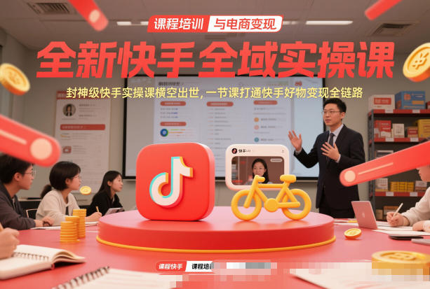 封神级快手全域实操课横空出世：1节课打通快手好物变现全链路