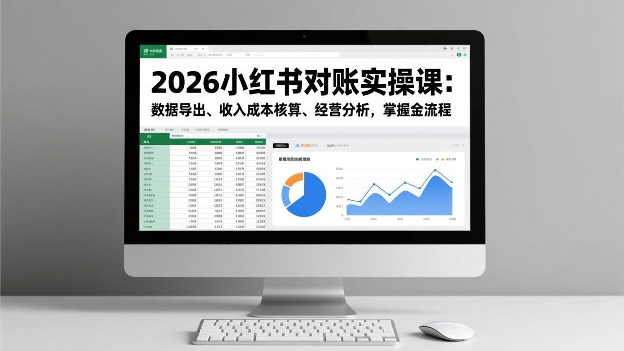 2026小红书对账实操全流程：从数据导出到收入成本核算与经营分析