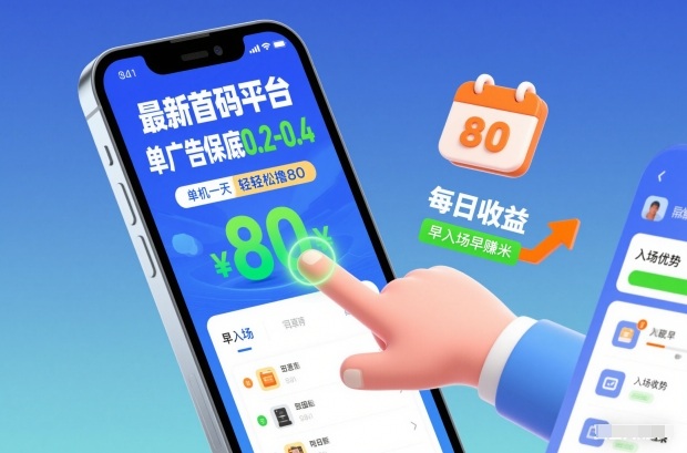 2024最新首码平台：单广告保底0.2-0.4，单机一天撸80，早入场早赚米内幕揭秘
