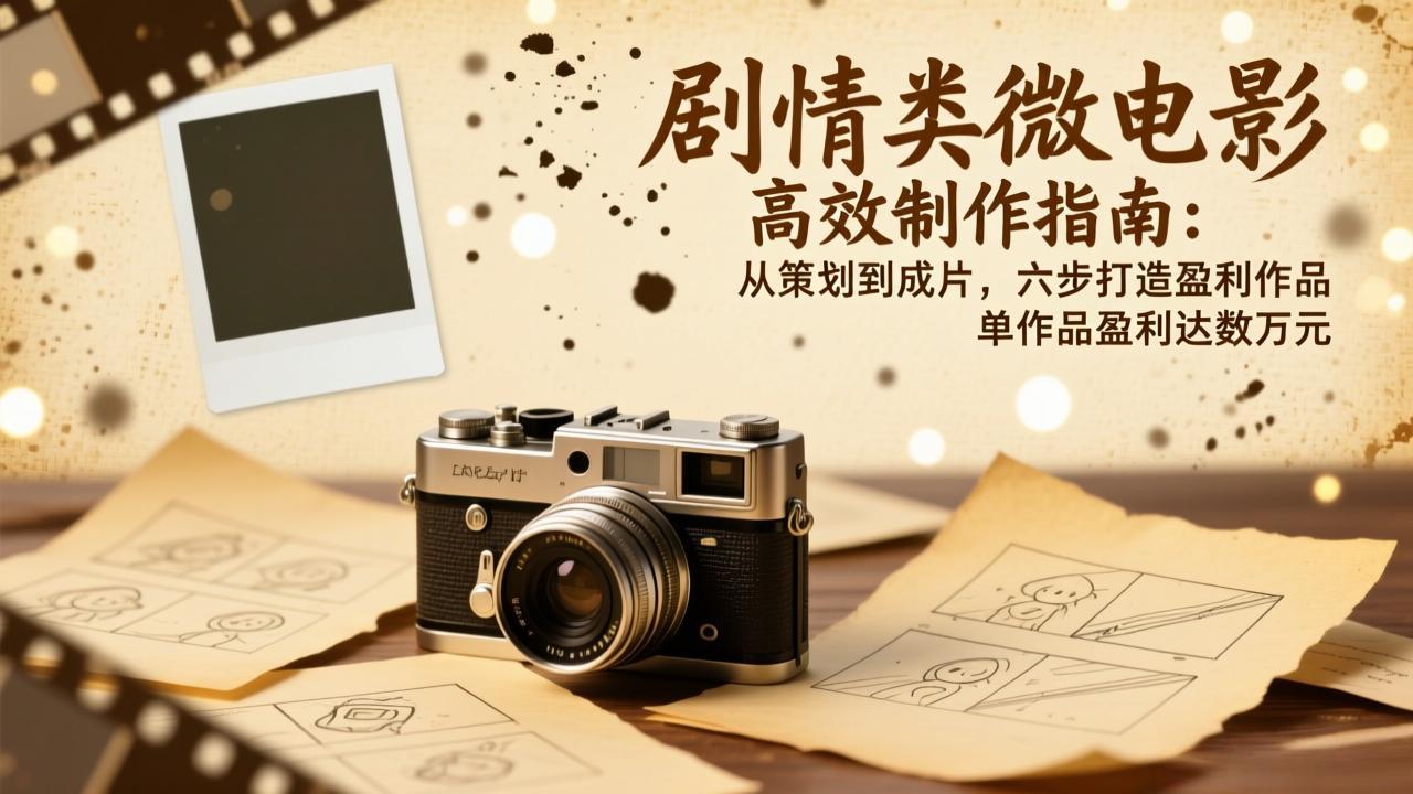 六步高效制作盈利剧情类微电影：从策划到成片指南，单作品收益数万元