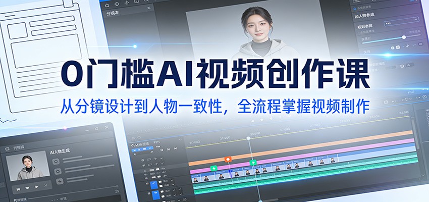 从零开始学AI视频创作：分镜设计+人物一致性，全流程掌握视频制作