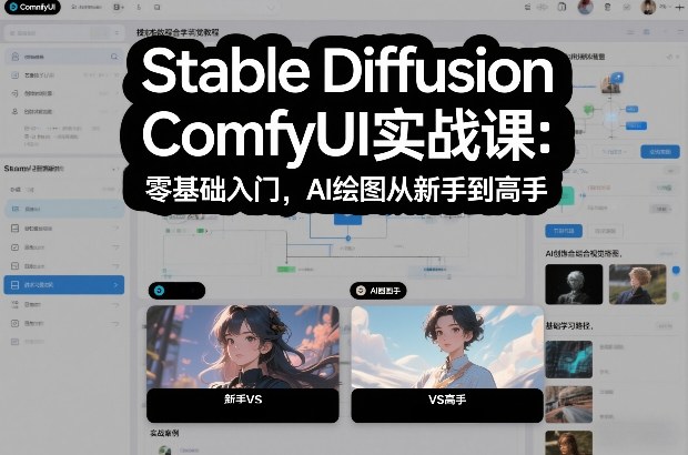 零基础入门Stable Diffusion ComfyUI实战课：AI绘图从新手到高手系统教程