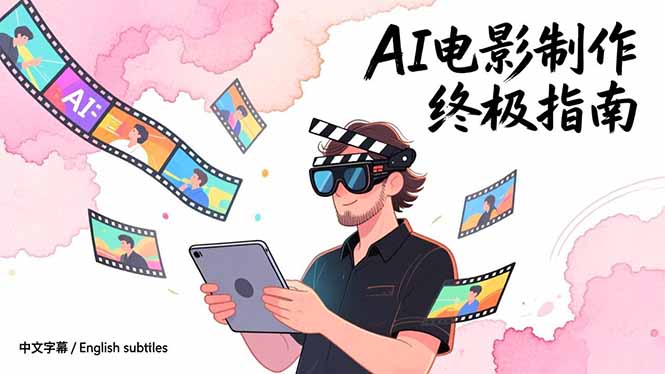AI电影制作全流程实战指南：从创意到成片，系统掌握智能影视技术（中英字幕）
