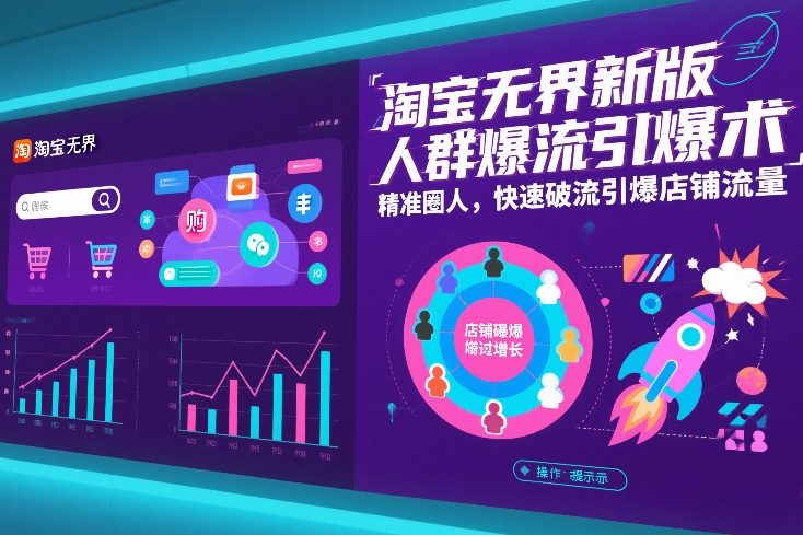 淘宝无界新版人群爆流术：精准圈人+快速破流，引爆店铺流量