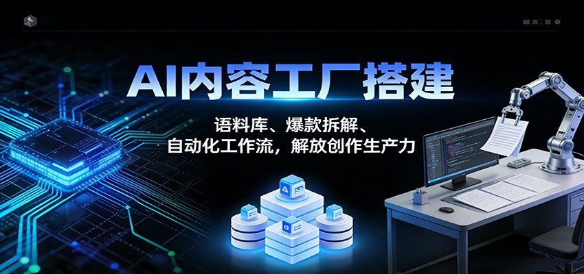AI内容工厂搭建全攻略：语料库构建、爆款拆解、自动化工作流，3步解放创作生产力