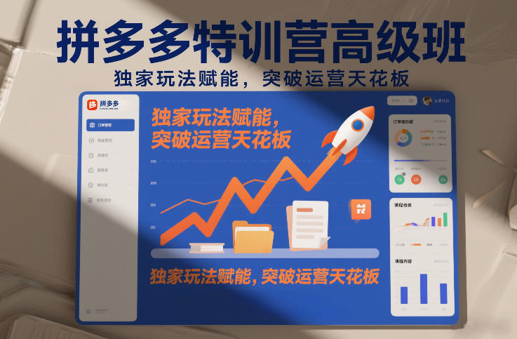 拼多多特训营高阶班：独家高阶玩法赋能，突破运营瓶颈（2026年1月更新）