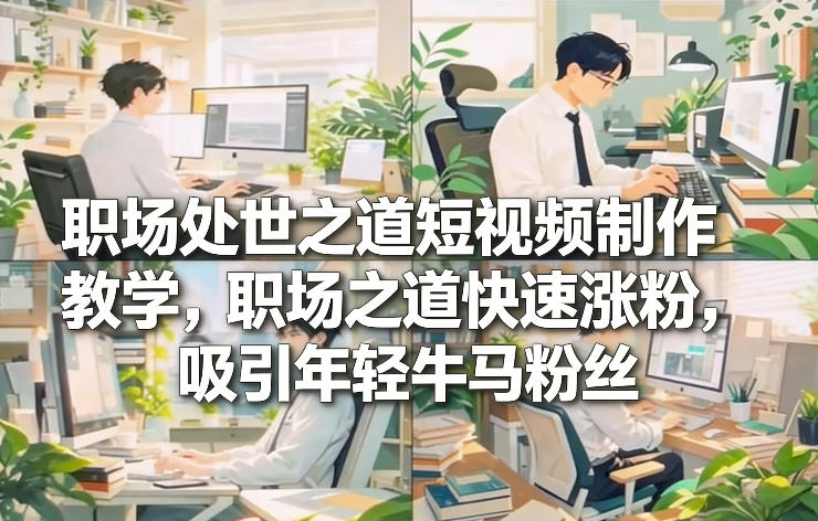 职场处世短视频教学：快速涨粉秘籍，精准吸引年轻职场粉丝