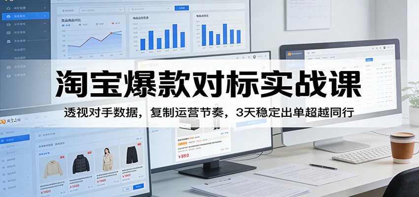 淘宝爆款对标：透视对手数据，复制运营节奏，3天稳定出单超越同行