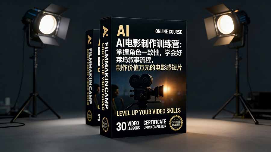 AI电影制作训练营：从0到1掌握角色一致性+好莱坞叙事流程，万元电影感短片实战指南
