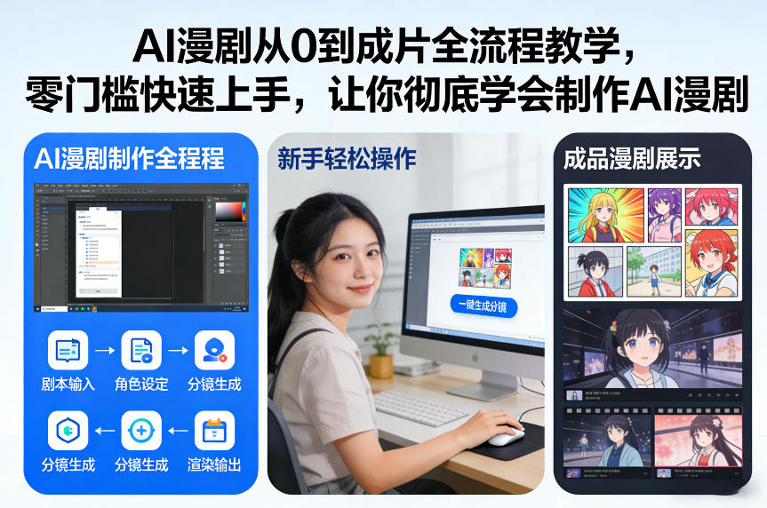 AI漫剧从0到1全流程教学：零门槛快速上手，保姆级教程让你轻松学会制作