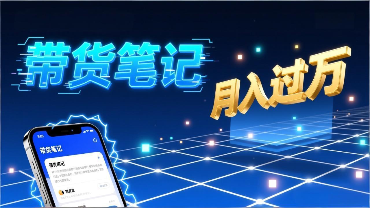 小红书爆款带货实战：拆解封面标题正文全要素，手把手教你单篇笔记月入过万