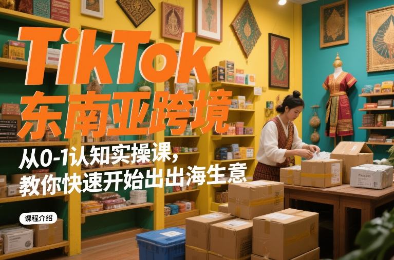 TikTok东南亚跨境从0-1新手实操指南：快速入门，出海生意起盘避坑攻略
